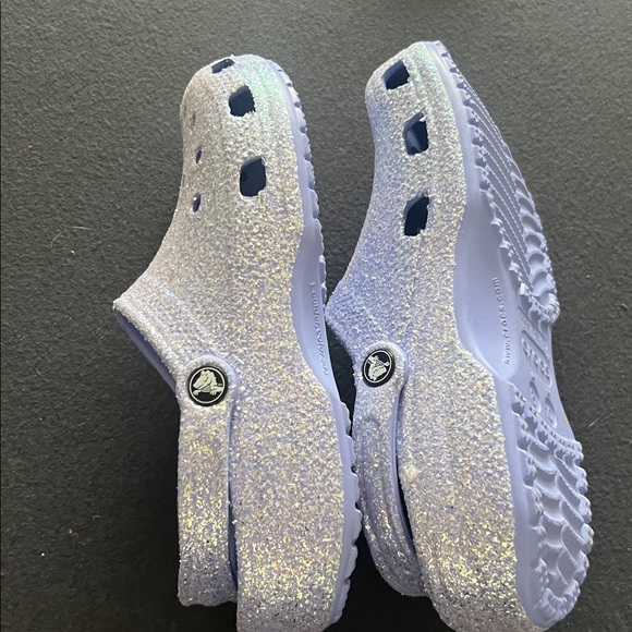 Crocs size 10 women’s  Glitter Light Purple Slip-On Clogs #A-13 - Picture 4 of 5